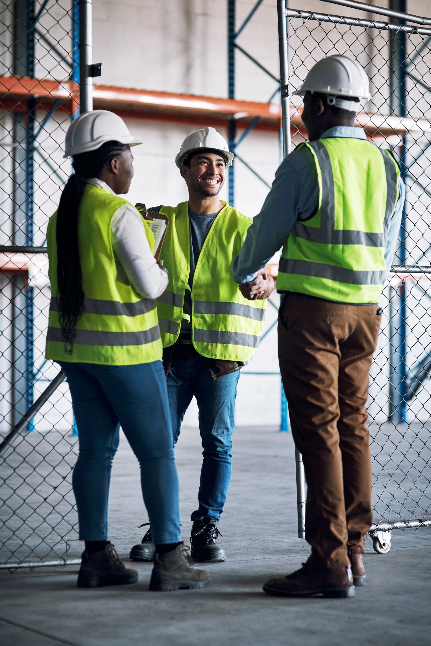team of construction workers